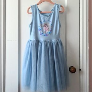 Disney Frozen Elsa Dress w/ tulle; Size 6; Ice blue color